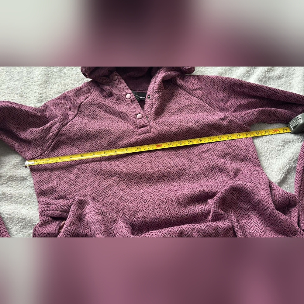 i5 Apparel Purple Knit Herringbone Pullover Hoodie XXL Athleisure Cozy - Picture 4 of 6
